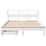 vidaXL Lit bibliothèque sans matelas blanc 140x200 cm bois pin massif