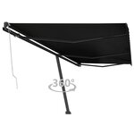 vidaXL Auvent automatique sur pied 600x300 cm Anthracite