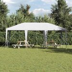 vidaXL Tente de fête Blanc 600 x 400 x 266 cm Polyester  Acier