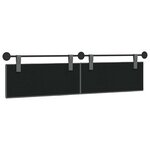 vidaXL Tête de lit suspendue Gris foncé Tissu