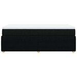 vidaXL Sommier à lattes de lit et matelas Noir 80x200 cm Tissu