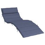 vidaXL Coussin de chaise longue bleu marine 180x60x3 cm tissu oxford
