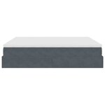 vidaXL Cadre de lit ottoman avec matelas gris foncé 200x200 cm velours