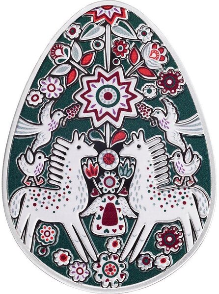 Monnaie ZORETSVIT Ukrainian Pysanka 1 Oz Argent 5 Cedis Ghana 2026