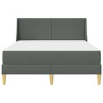 vidaXL Cadre de lit avec matelas Gris foncé 120 x 190 cm Polyester