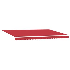 Auvent rétractable manuel vidaXL avec LED Rouge 500x300 cm
