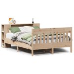 vidaXL Lit bibliothèque sans matelas 120x200 cm bois de pin massif