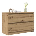 vidaXL Meuble TV chêne artisanal 80x35x54 cm bois d'ingénierie