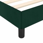 vidaXL Cadre de lit sans matelas vert foncé 140x190 cm velours