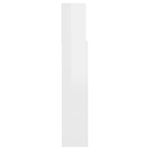 vidaXL Armoire de tête de lit Blanc brillant 140x19x103 5 cm