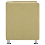 vidaXL Fauteuil cube Vert Tissu