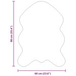 vidaXL Tapis en fausse Tafalla Blanc 60 x 90 cm Polyester