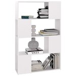 vidaXL Bibliothèque/Séparateur de pièce Blanc Bois d'ingénierie