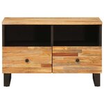 vidaXL Meuble TV Marron 70 x 33 x 46 cm Bois de mangue massif