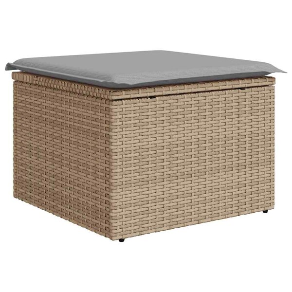 vidaXL Ensemble de canapé de jardin 7 Pièces beige et gris clair