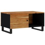 vidaXL Table basse 80x50x40 cm Bois d'acacia solide et d'ingénierie