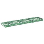 vidaXL Coussins de palette pour banc 2 Pièces Motif de feuille 180x40x8 cm Tissu Oxford