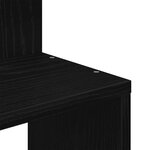 vidaXL Étagère d'angle murale noir 32x32x127 5 cm bois d'ingénierie