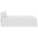 VidaXL Cadre de lit ottoman avec matelas blanc 200x200 cm similicuir