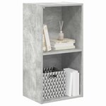 vidaXL Bibliothèque à 2 niveaux gris béton bois d'ingénierie