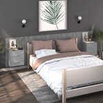 vidaXL Tables de chevet murales 2 Pièces Sonoma gris