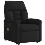vidaXL Fauteuil de massage inclinable Noir Tissu