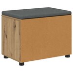 vidaXL Banc d'entrée avec coussin Chêne artisanal 60 x 38 x 46 cm