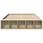 vidaXL Cadre de lit chêne sonoma 120x190 cm bois d'ingénierie