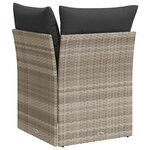 vidaXL Canapé d'angle de jardin et coussins gris clair résine tressée