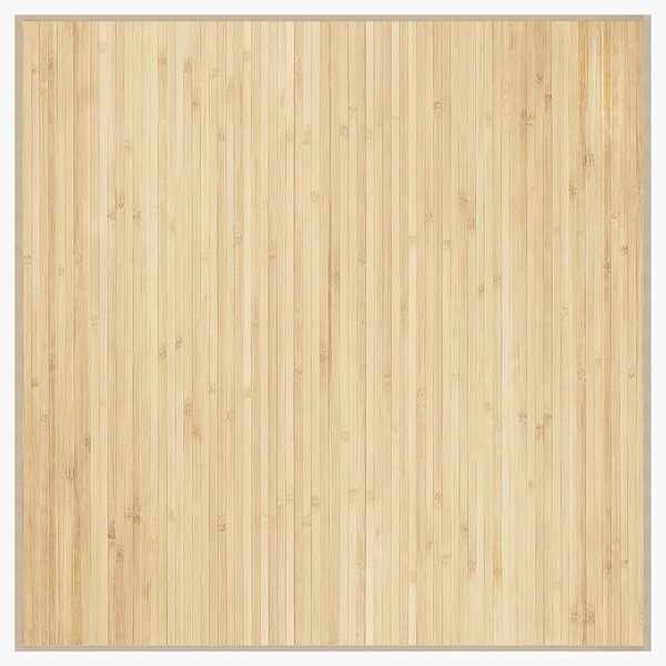 vidaXL Tapis carré naturel clair 100x100 cm bambou