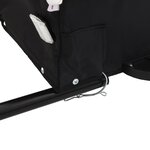 vidaXL Remorque de vélo noir et orange 30 kg fer