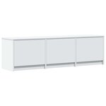vidaXL Meuble TV avec LED Blanc 140 x 34 x 40 cm Bois d’ingénierie