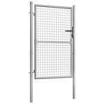 vidaXL Porte de jardin Acier galvanisé 105x175 cm Argenté