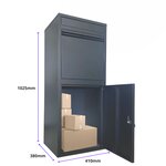 Boîte aux lettres pour colis - ParcelXL® - Boîte à colis - Indépendante - Boîte aux lettres murale - Anthracite - XXL