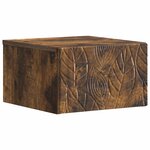vidaXL Table d'appoint murale 2 pc Chêne fumé 34 5 x 33 x 20 cm