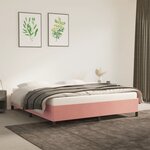 vidaXL Cadre de lit Rose 180x200 cm Velours