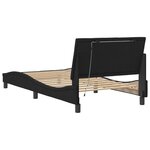 vidaXL Cadre de lit avec LED sans matelas Hanko noir 100x200 cm velours
