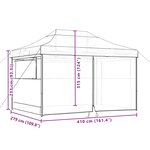 vidaXL Tente de fête 279 x 410 x 315 cm Marron Tissu Oxford