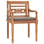 vidaXL Ensemble à manger de jardin coussins 7Pièces Bois de teck solide