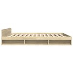 vidaXL Cadre de lit avec tiroirs sans matelas chêne sonoma 200x200 cm