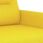 vidaXL Ensemble de canapés 4 Pièces avec coussins Jaune clair Tissu
