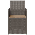 vidaXL Chaises de jardin salle à manger 2 Pièces Gris clair et Taupe PP