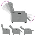vidaXL Fauteuil inclinable Gris clair Tissu