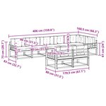vidaXL Ensemble de canapés d'extérieur 6 pc Blanc et anthracite
