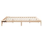 vidaXL Cadre de lit avec tables de chevet Naturel 180 x 210 cm