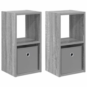 vidaXL Table de chevet 2 Pièces Gris Sonoma 25 5 x 22 x 49 5 cm