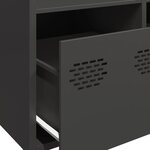 vidaXL Buffet haut noir 101 5x39x103 5 cm acier