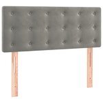 vidaXL Sommier à lattes de lit et matelas Gris clair 90x190 cm Velours
