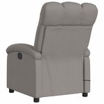 vidaXL Fauteuil de massage inclinable électrique Taupe Tissu