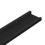 vidaXL Étagères murales 4 Pièces Noir 115x9x3 cm